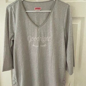 NWT Kate Spade Gray Loungewear Pajama Top Size M
